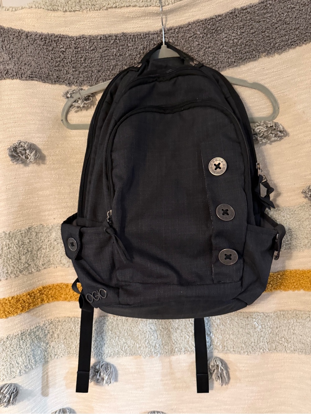OGIO Black Button-Accent Backpack - Picture 4 of 12